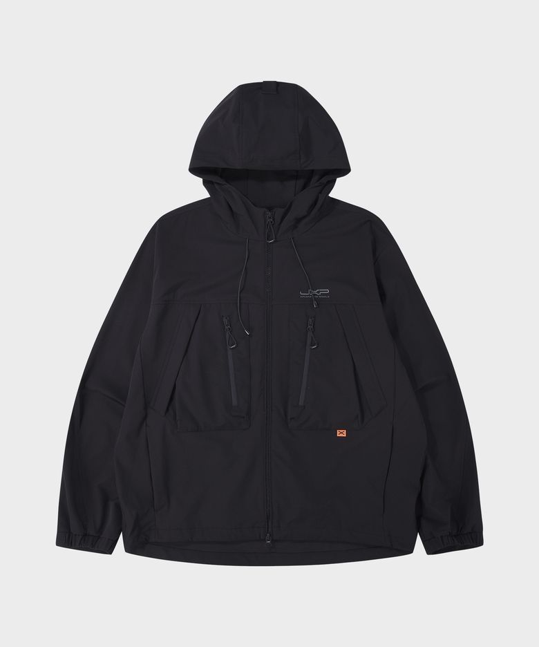 Chest Pocket Windbreaker Jacket (JR1JPU273BK)