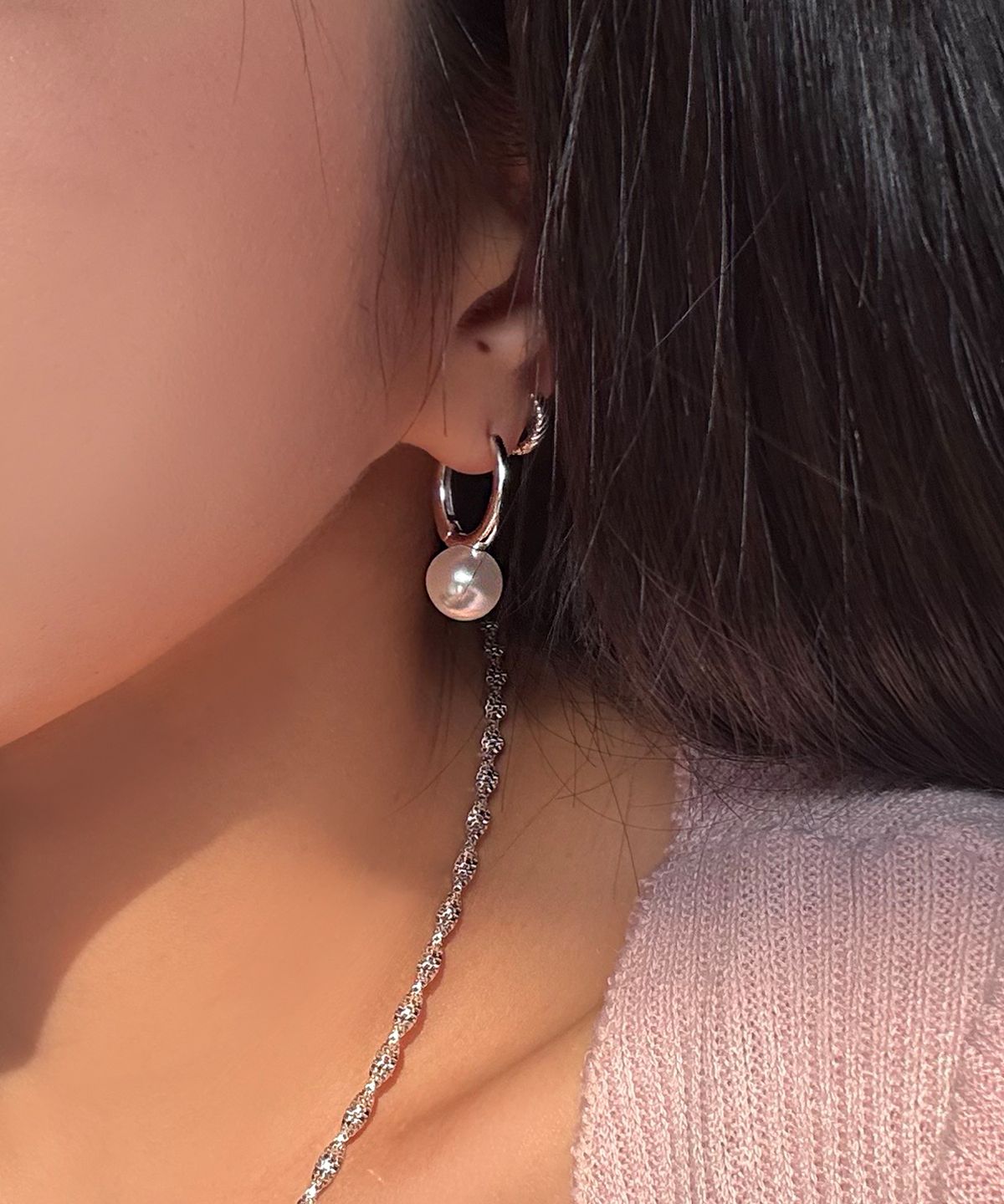 제이라헬(J-RAHEL) [Sliver925] 원터치 펄 이어링