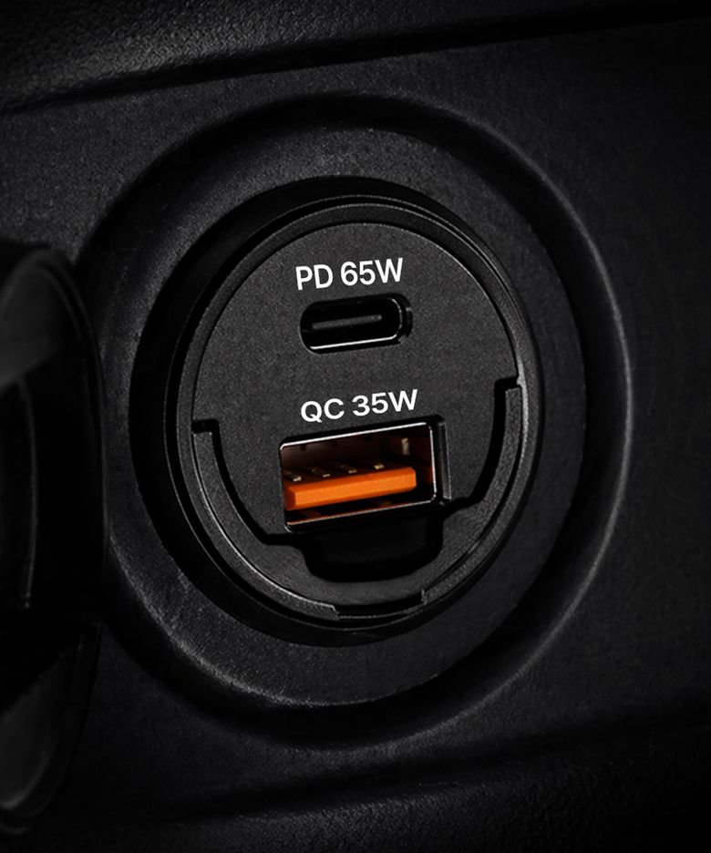 매립형 미니볼트 차량용 65W PD C타입 USB 초고속 충전기