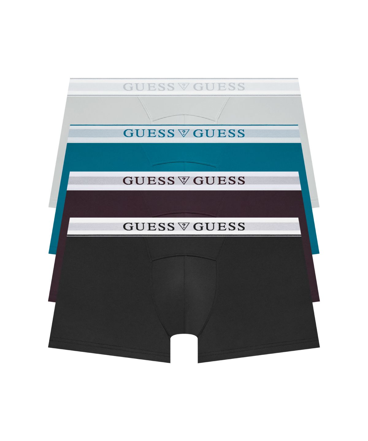 게스언더웨어(GUESS UNDERWEAR) 뉴키퍼 아스킨 드로즈 4PACK (BK/BGR/LGY/WN)