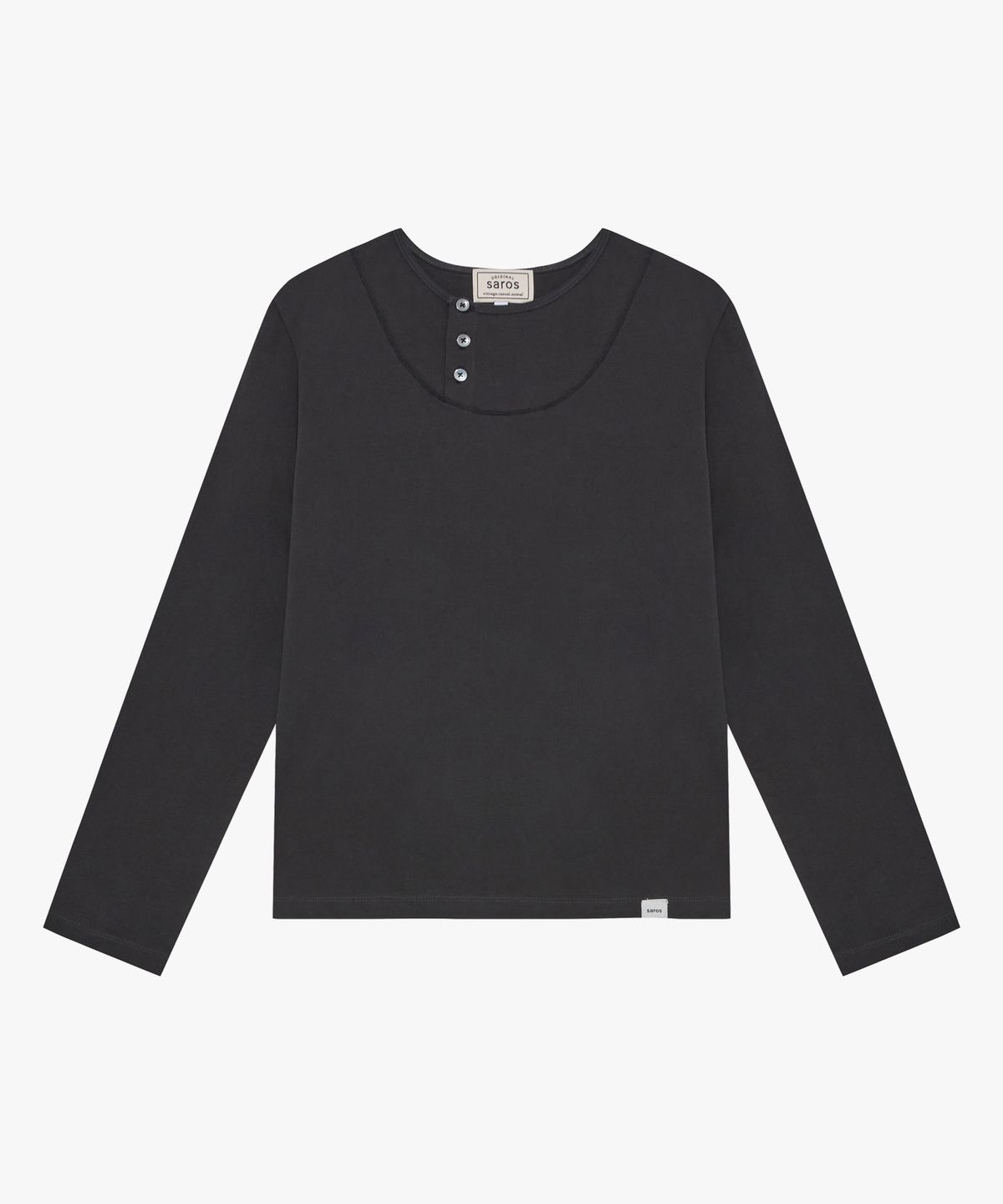 사로스(saros) Saros Button Sleeve - Charcoal(1)