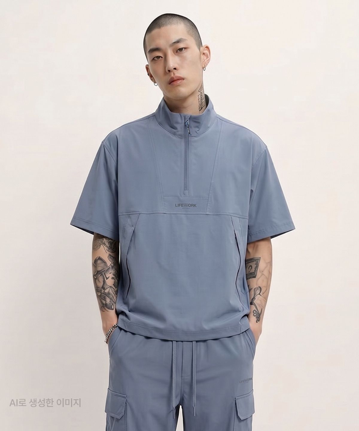 라이프워크(LIFEWORK) 벤츄리 리플렉트 아노락 반팔 티셔츠