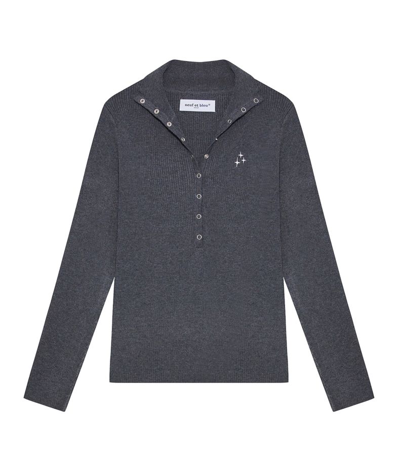 NEB snap knit (chacoal)