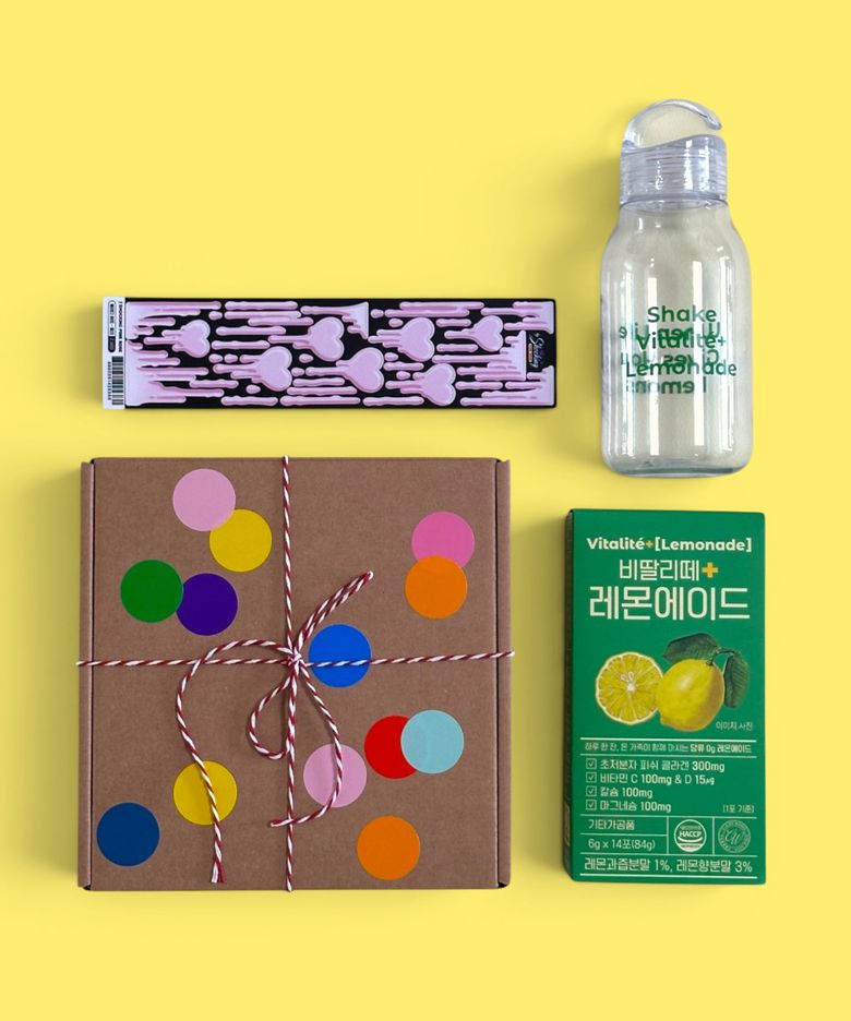 [Lifestyle Box D]  레몬에이드1박스 & 전용보틀 & 스티커 선물세트