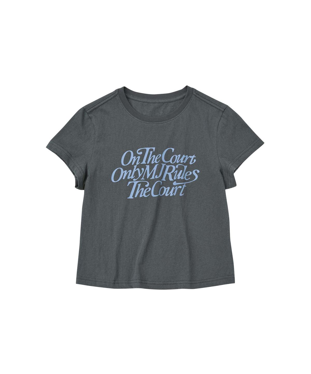 더블유엠씨(WMC) MJ TYPO 티셔츠_CHARCOAL GREY