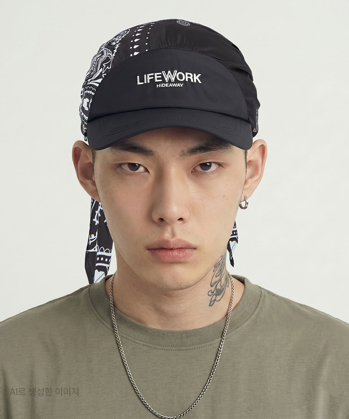 라이프워크(LIFEWORK) 반다나 스카프 바이저 캡