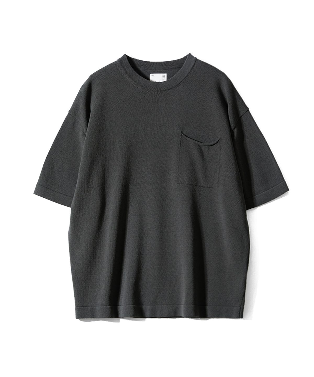 홀리선(HORLISUN) Elm Short Knit Pullover Shirt Dark Charcoal