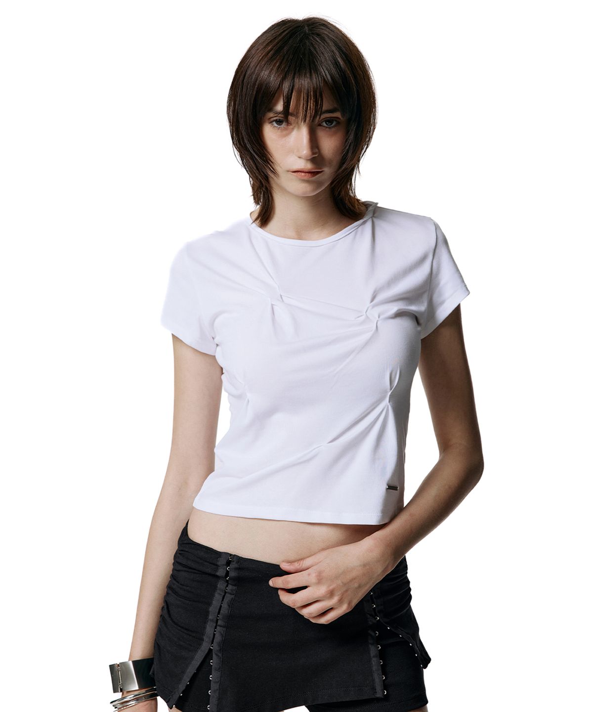 락케이크(ROCKCAKE) Pinched Top - White