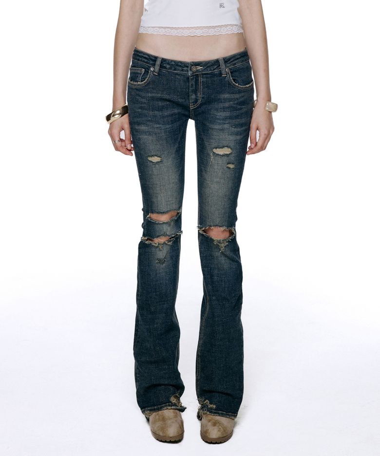Layne Low Rise Bootcut Jeans - Blue