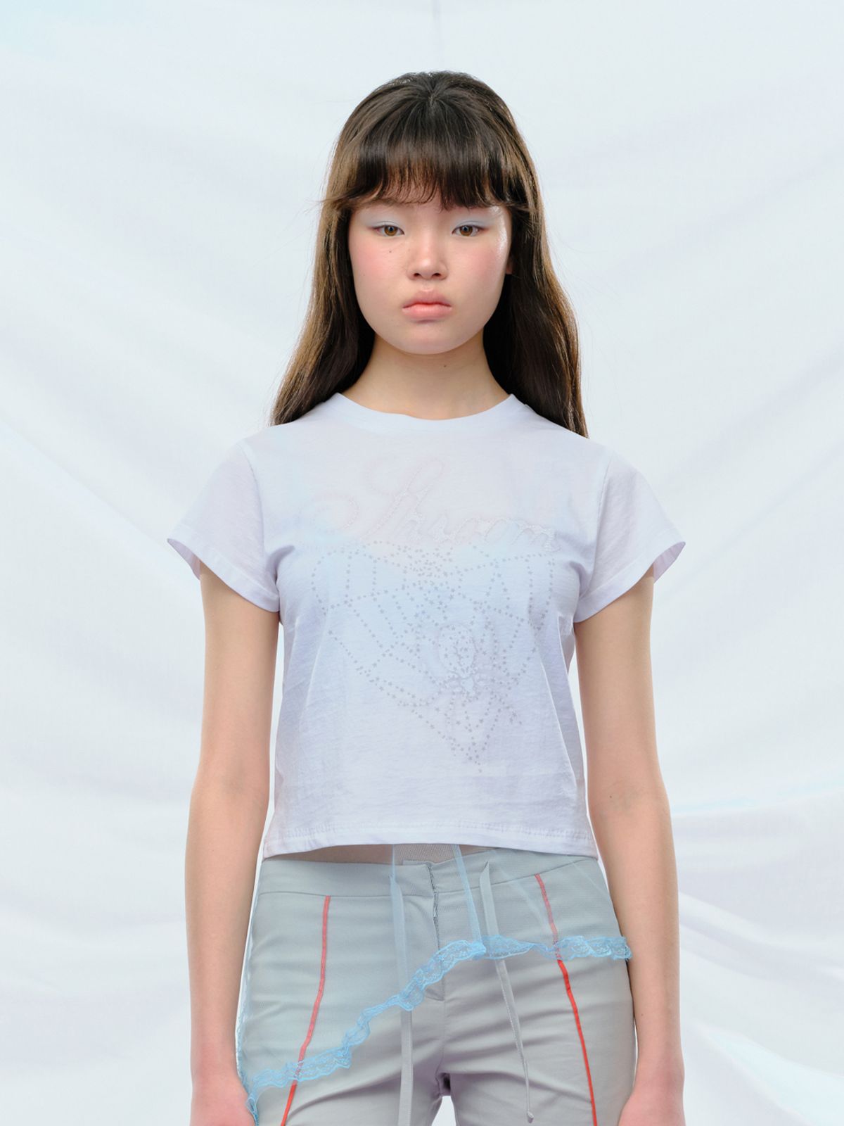 퓨레(PUREE) Crystal Shroom tee White