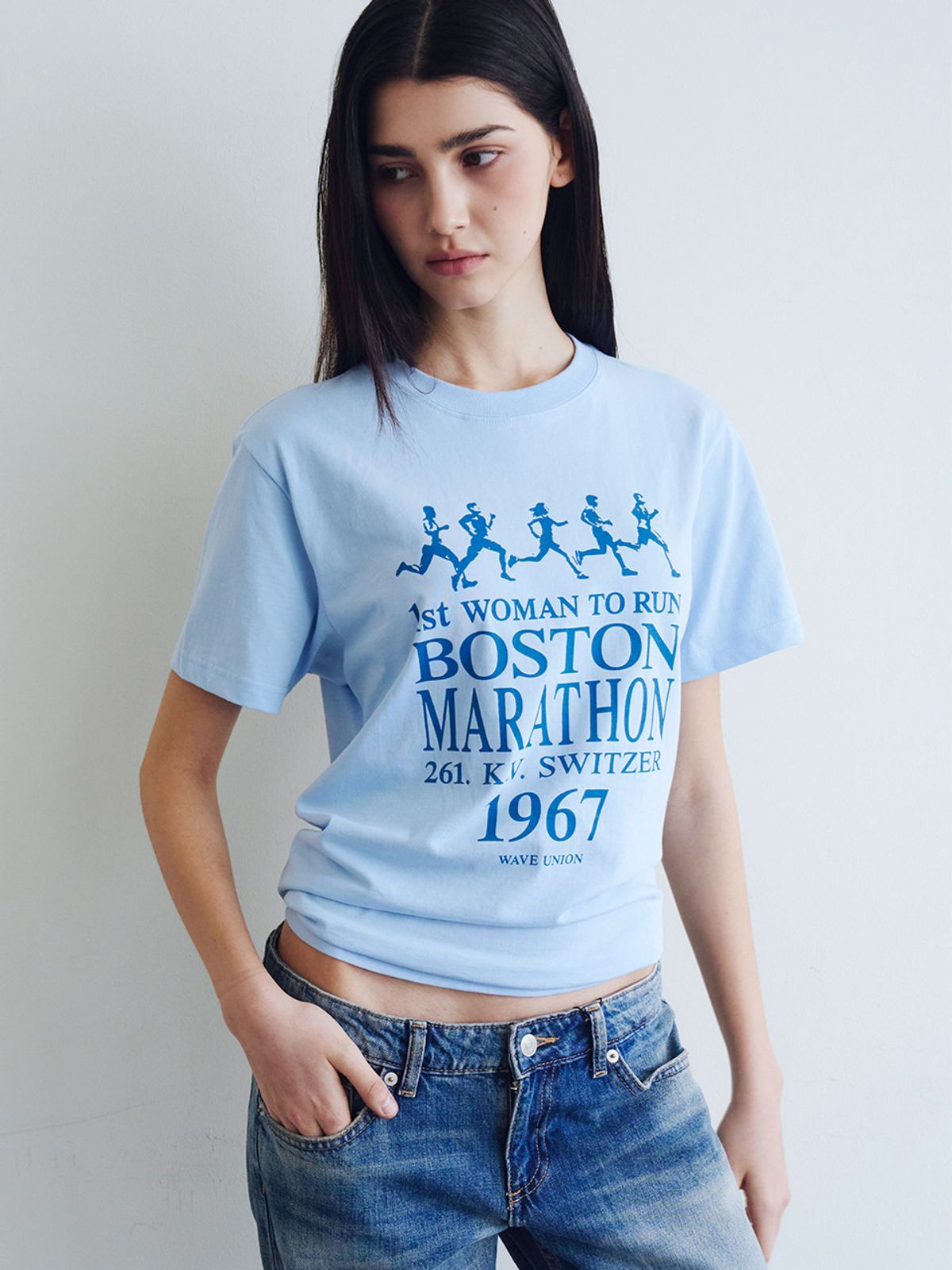 웨이브유니온(WAVE UNION) Kathrine T-shirt Light blue