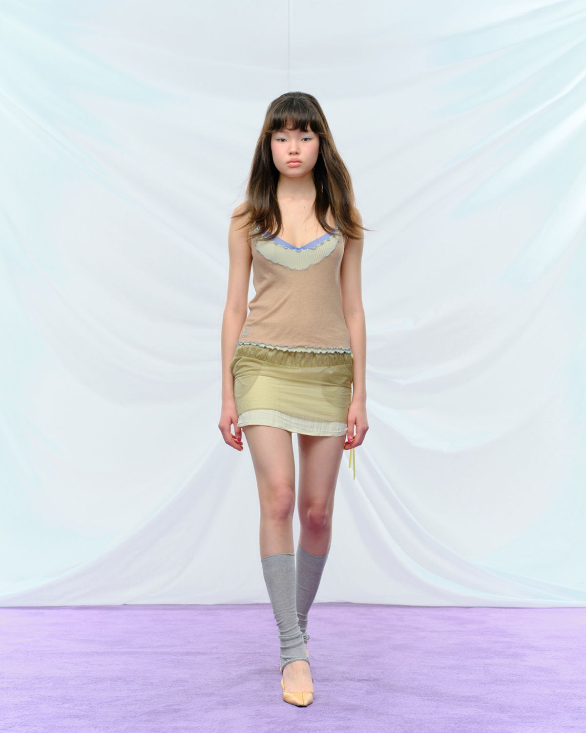 퓨레(PUREE) Bonnet Mini Skirt Yellow
