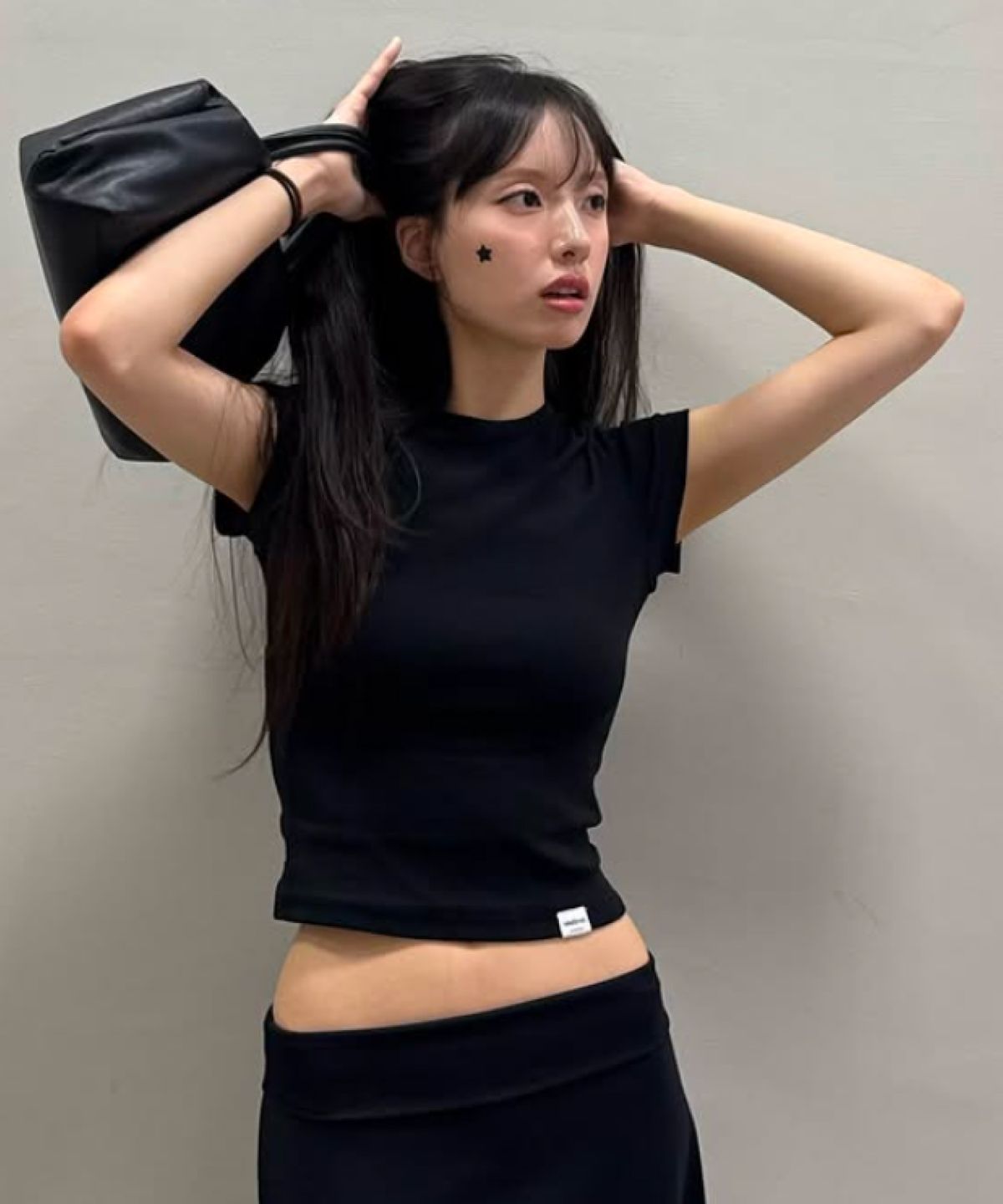 베스티리아(VESTIRYA) Everyday Crop 2-Pack T-shirts Black