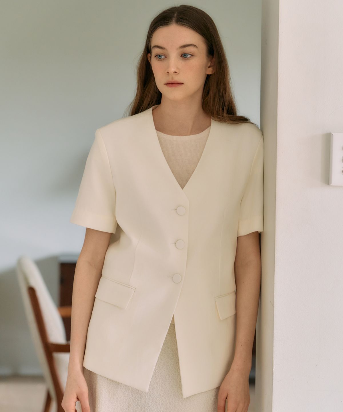엘리오티(ELLIOTI) Belin Half Sleeve Jacket_3Color