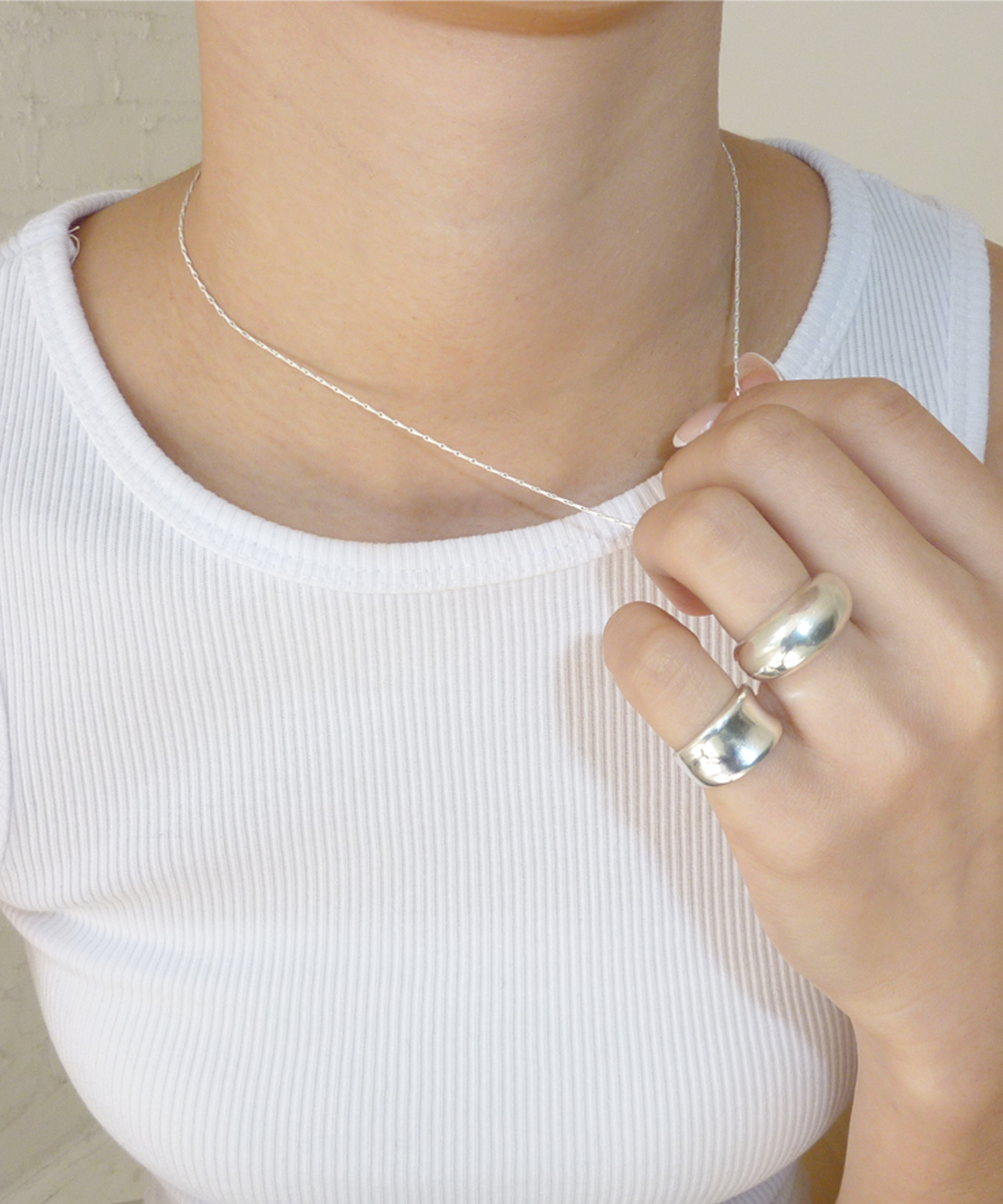 어빗모어(ABITMOR) Matte chain necklace
