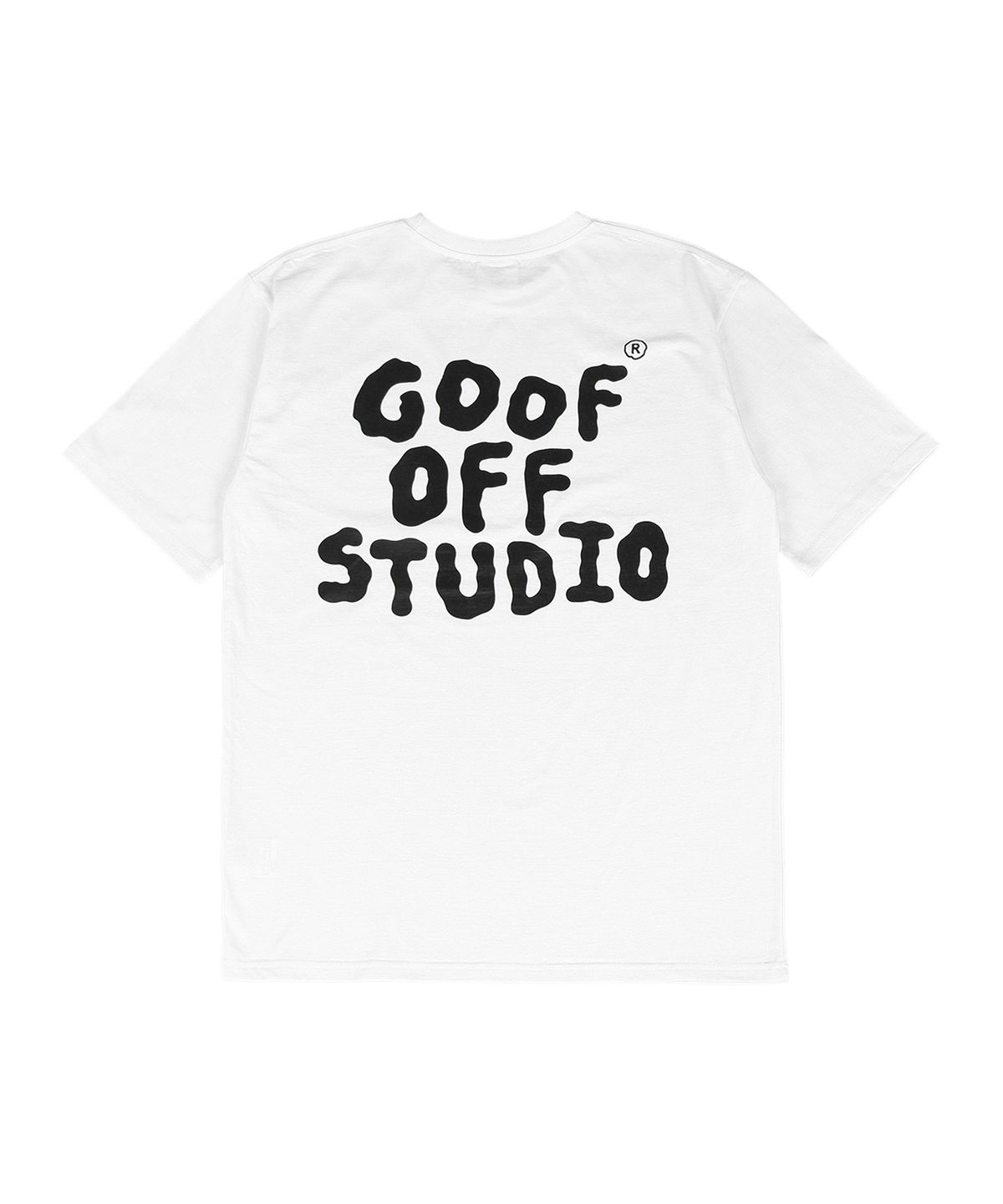 구프오프스튜디오(GOOFOFFSTUDIO) GOFS 메인 로고 티셔츠 화이트 ( 블랙 )