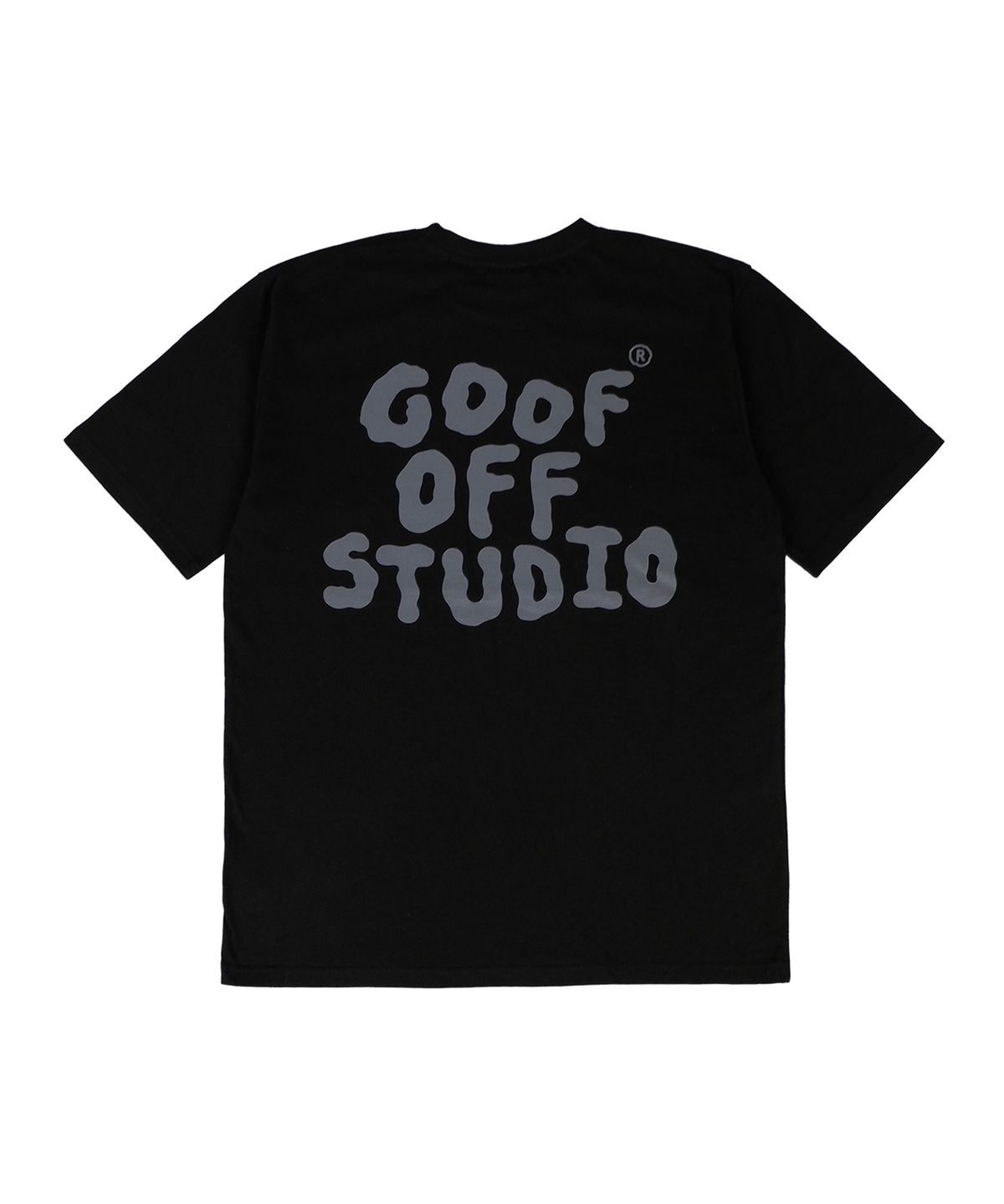 구프오프스튜디오(GOOFOFFSTUDIO) GOFS 메인 로고 티셔츠 블랙 ( 그레이 )