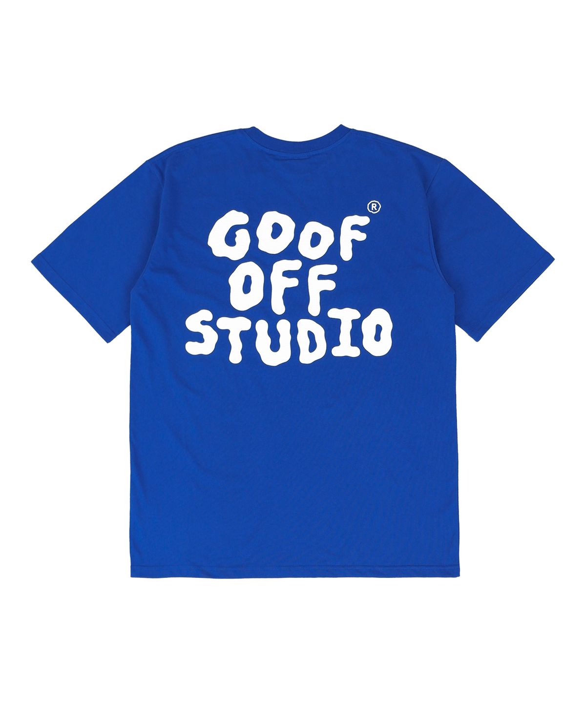 구프오프스튜디오(GOOFOFFSTUDIO) GOFS 메인 로고 티셔츠 블루