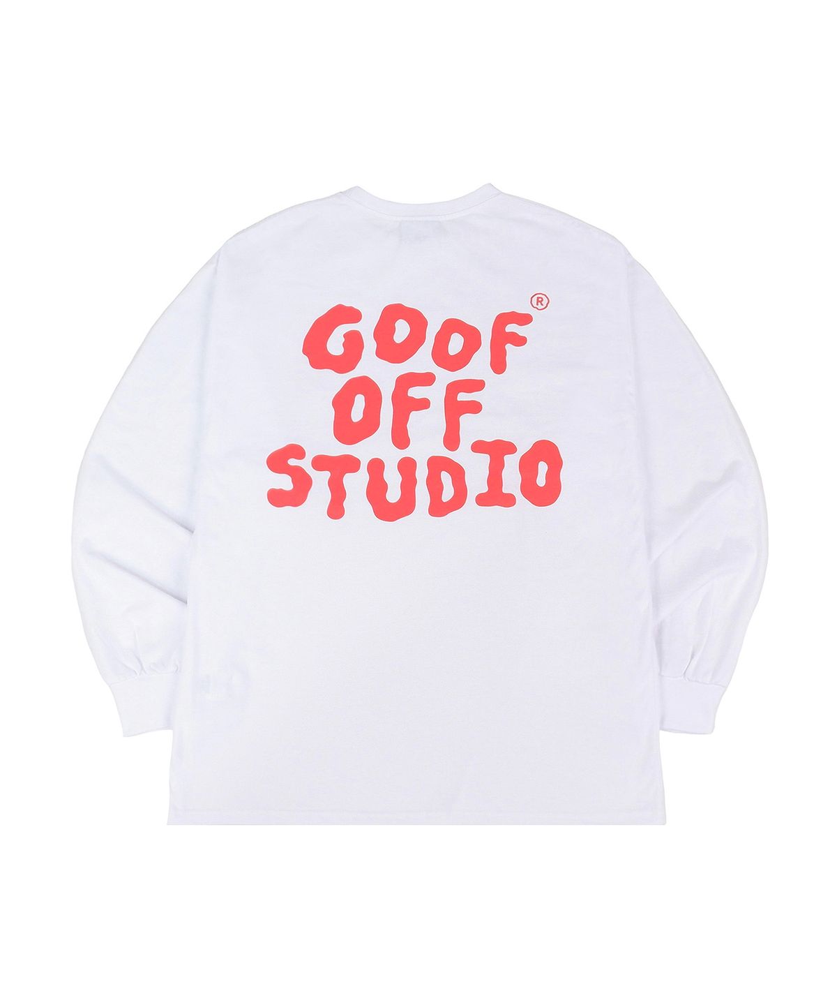 구프오프스튜디오(GOOFOFFSTUDIO) GOFS 메인 로고 롱 슬리브 - 화이트