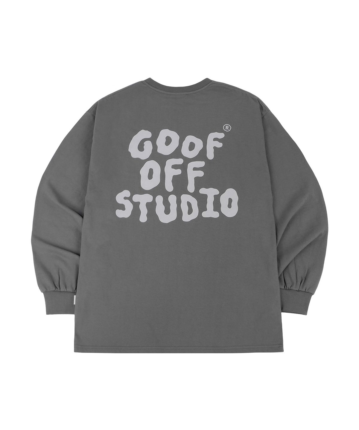 구프오프스튜디오(GOOFOFFSTUDIO) GOFS 메인 로고 롱 슬리브 - 딥 그레이