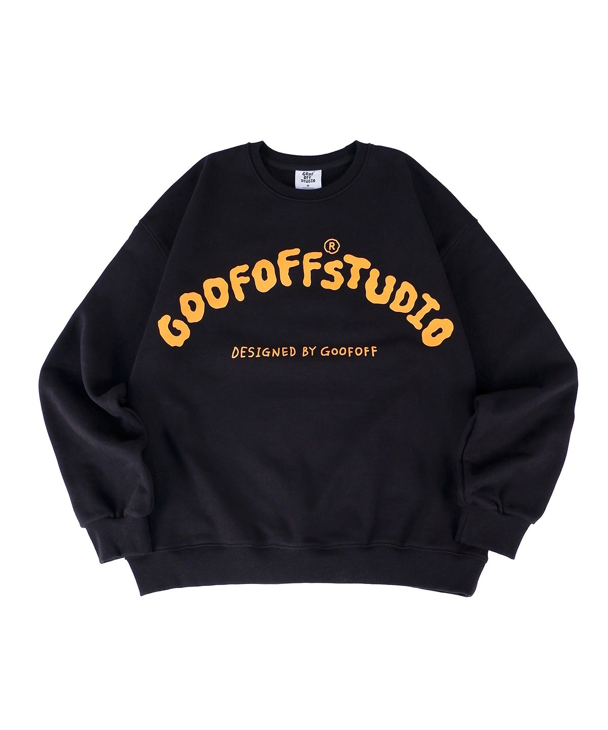 구프오프스튜디오(GOOFOFFSTUDIO) GOFS 로고 스웻 셔츠 - 블랙
