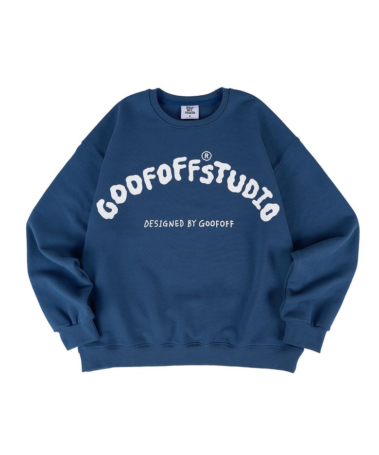 GOFS 로고 스웻 셔츠 - 딥 블루