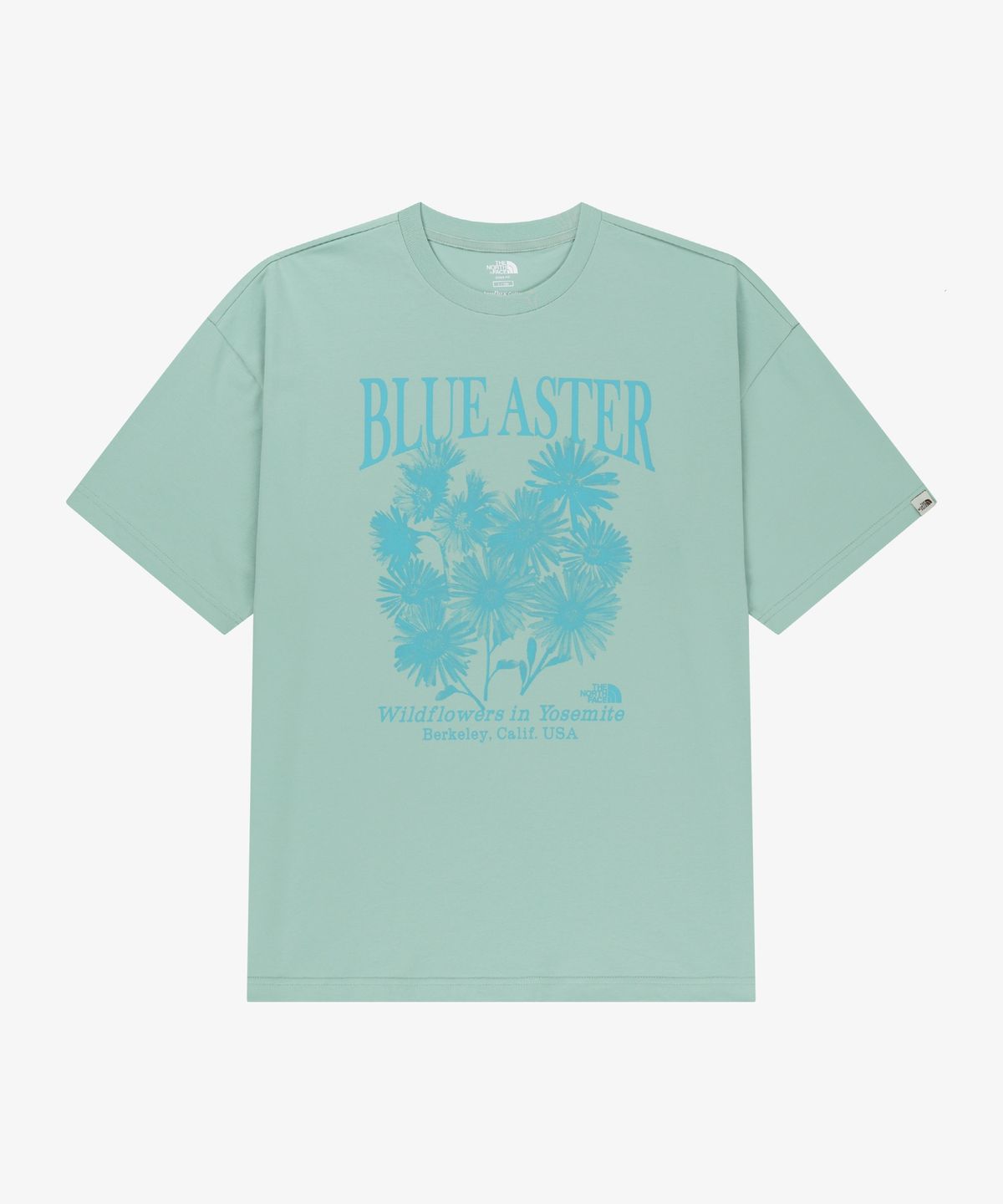 노스페이스(THE NORTH FACE) NT7US07M 와일드플라워 반팔 티 PASTEL TURQUOISE