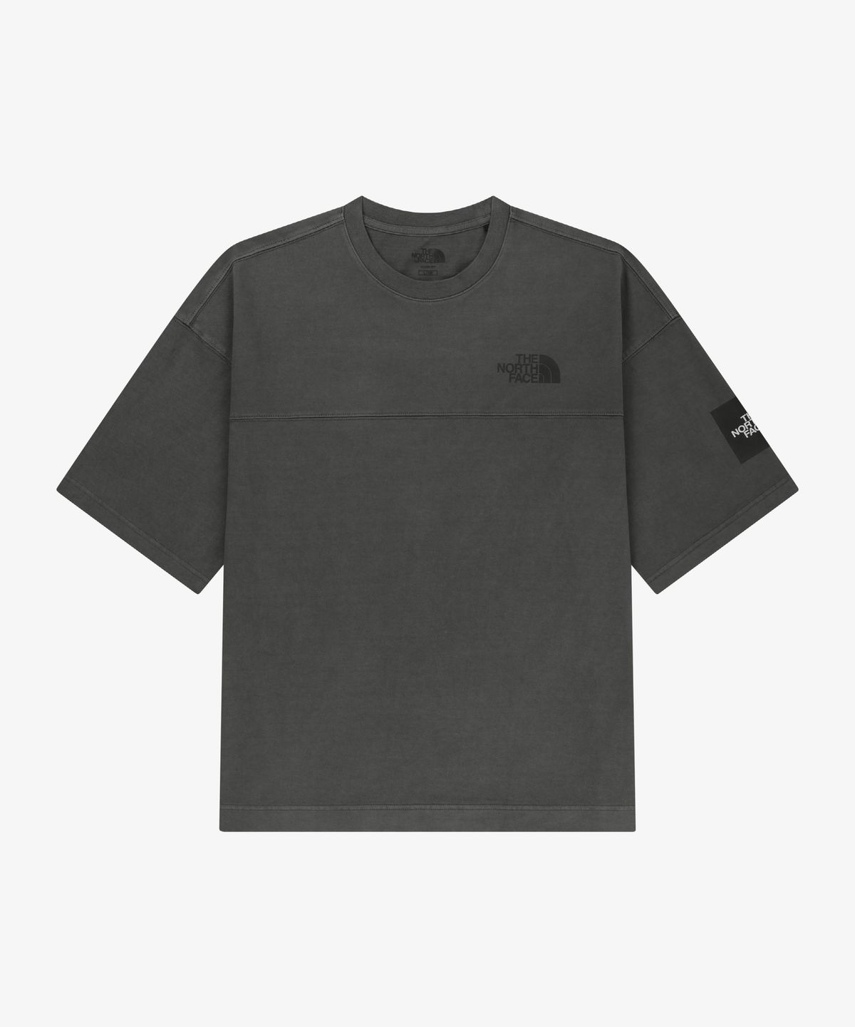 노스페이스(THE NORTH FACE) NT7US06J 스티치 다잉 반팔 티 CHARCOAL GREY