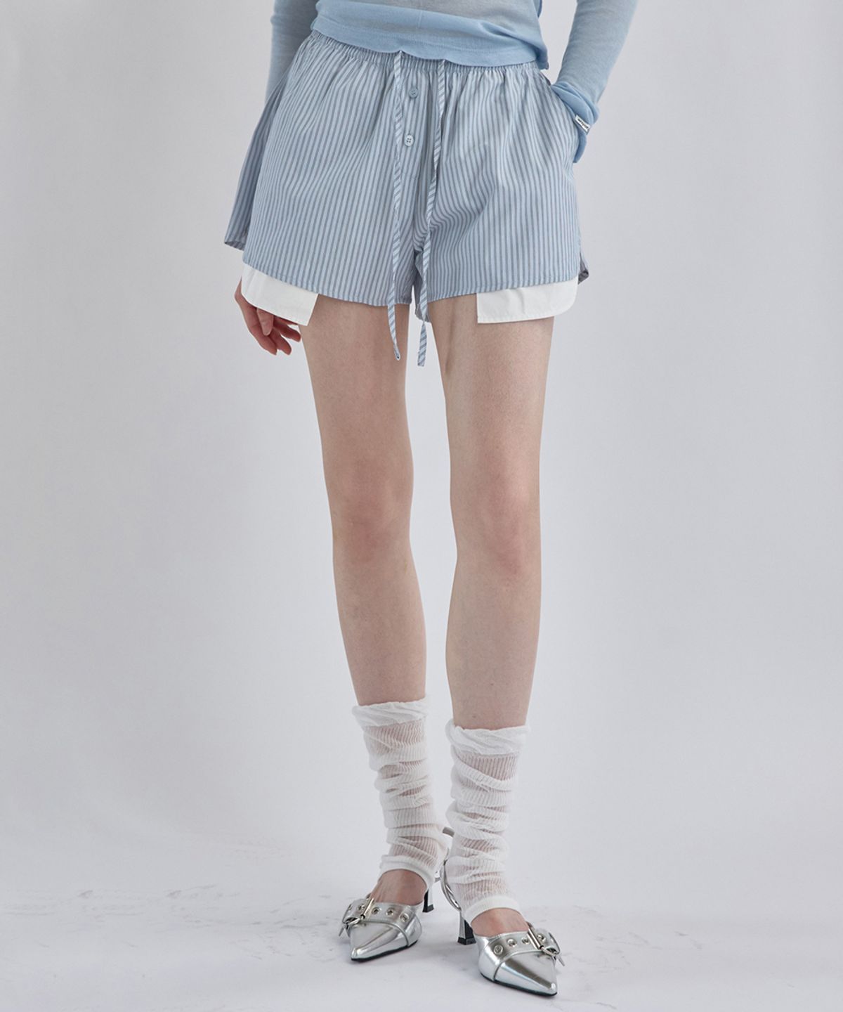 렌세(RENSE) Stripe Boxer Shorts Blue
