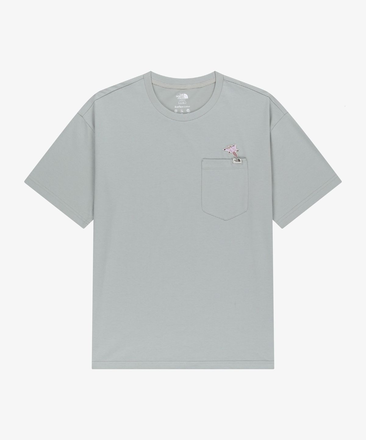 노스페이스(THE NORTH FACE) NT7US26L 페이블 포켓 반팔 티 ICE GRAY