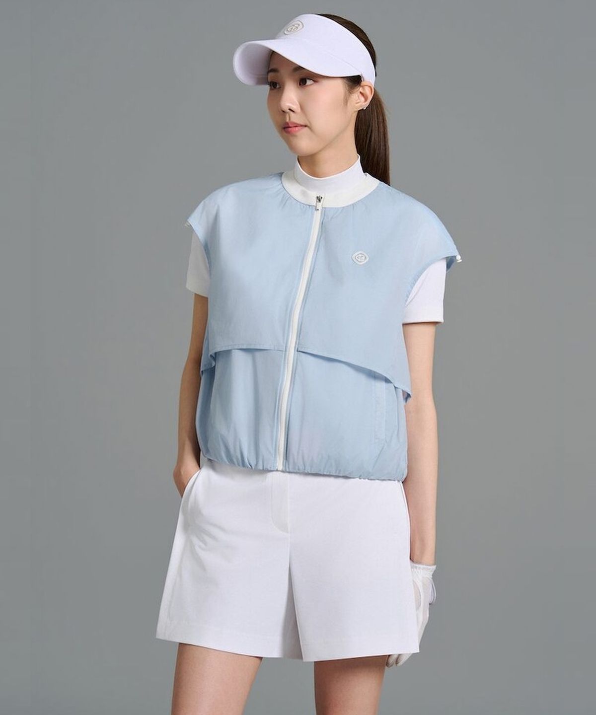 빈폴골프(BEANPOLE GOLF) [B_under] 여성 블루종핏 레이어링 집업 베스트 - 스카이 블루