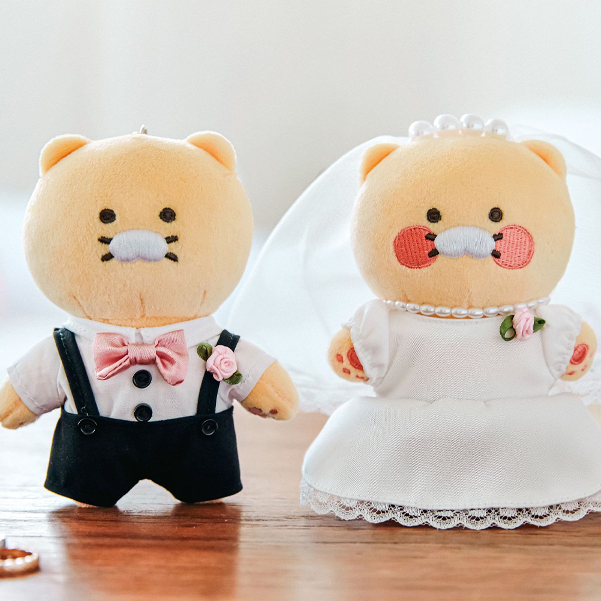 카카오프렌즈(KAKAO FRIENDS) 해피웨딩춘 키링인형 세트_춘식이
