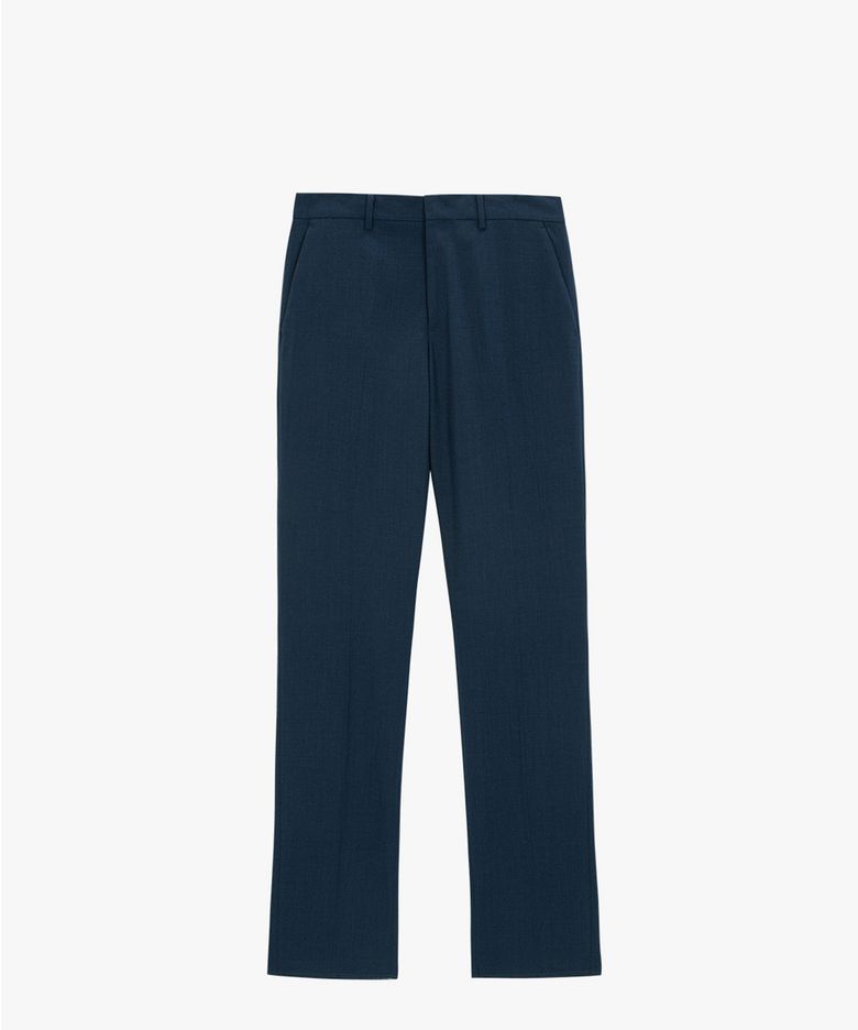 Basic Summer Wool Slacks_Peacock