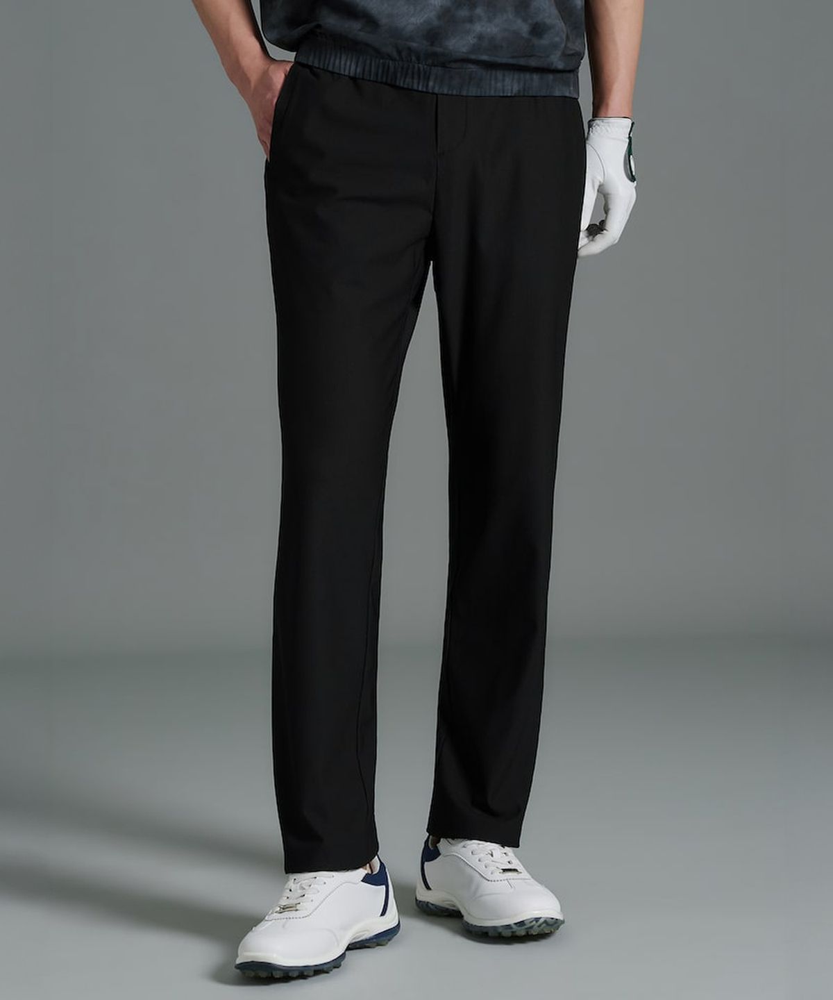 빈폴골프(BEANPOLE GOLF) [B_under] 남성 투톤 텍스처 스트레이트 팬츠 - 블랙