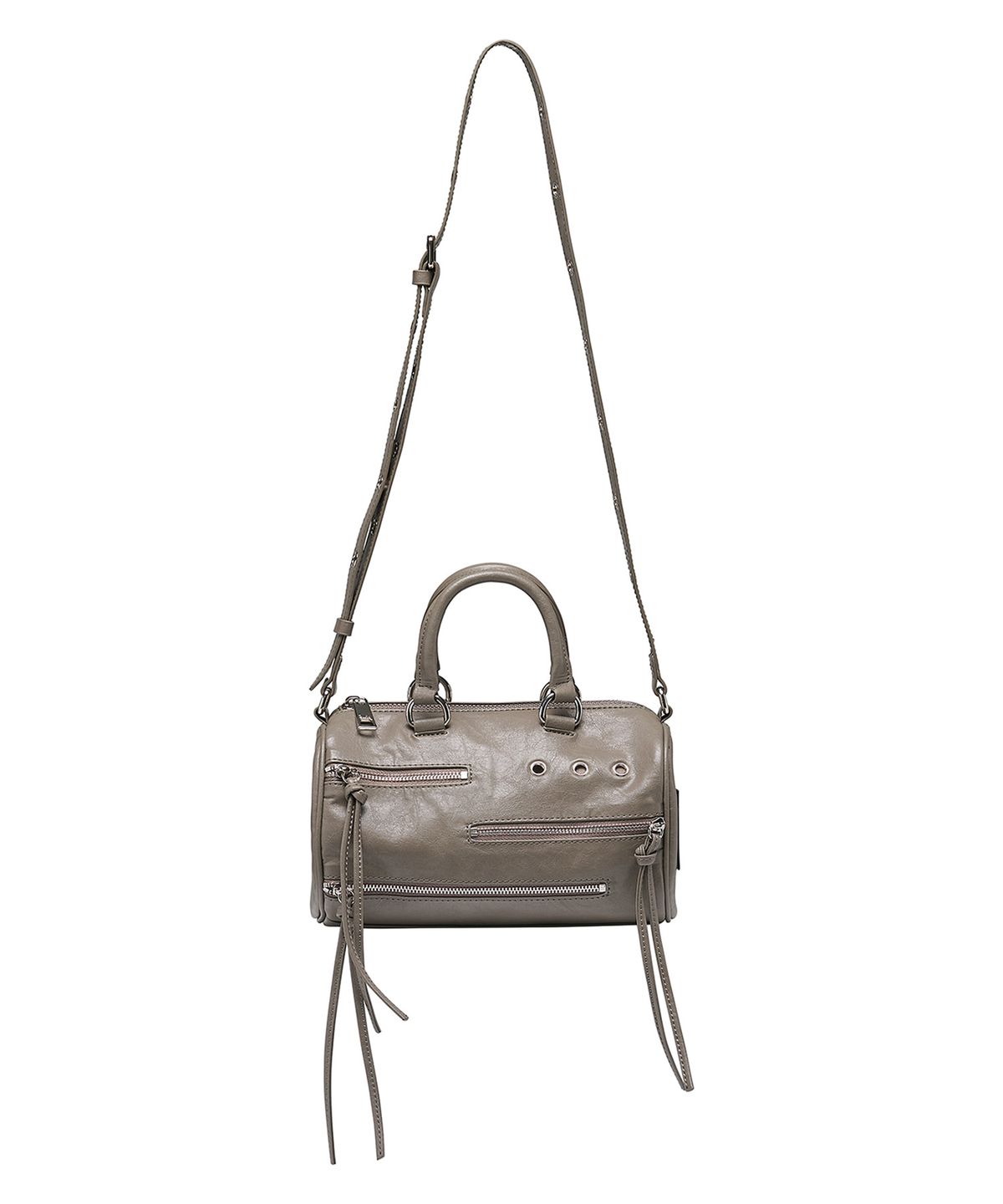 일리오(ILLIO) Taupe Zipper Rider Mini Bag
