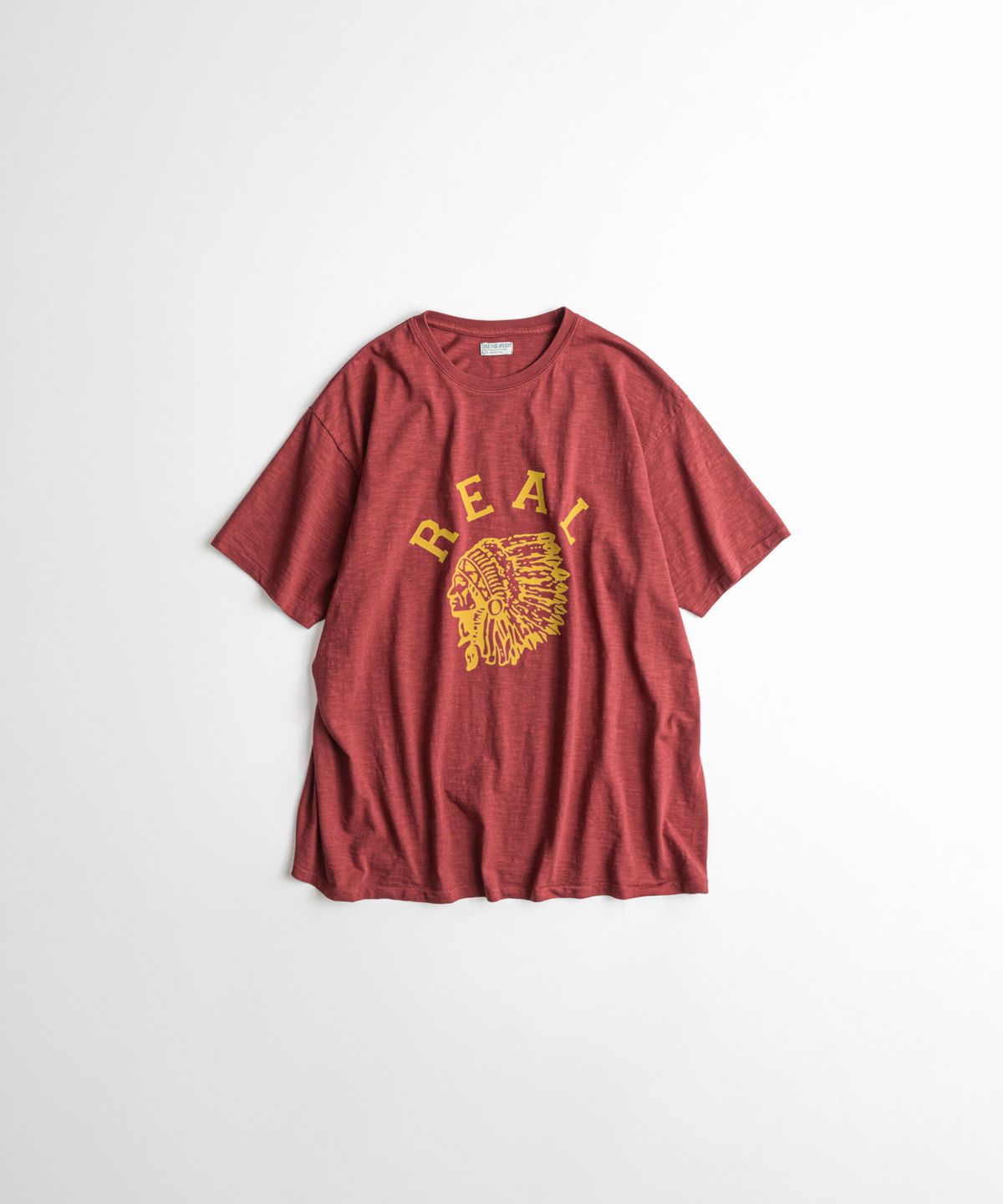 비헤비어(BEHEAVYER) 19XX GRAPHIC TUBLAR T-SHIRTS vintage red