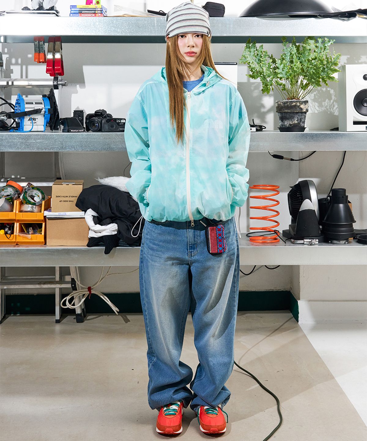 낫뉴(NOT NEW) Dye Shell Jacket Ice Mint