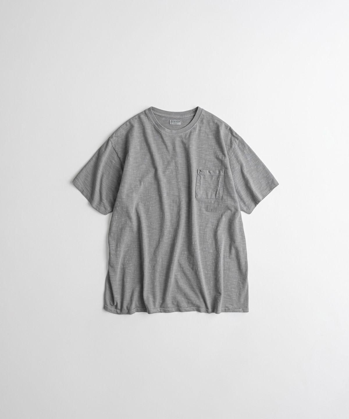 비헤비어(BEHEAVYER) SLUB COTTON TUBLAR T-SHIRTS l.grey