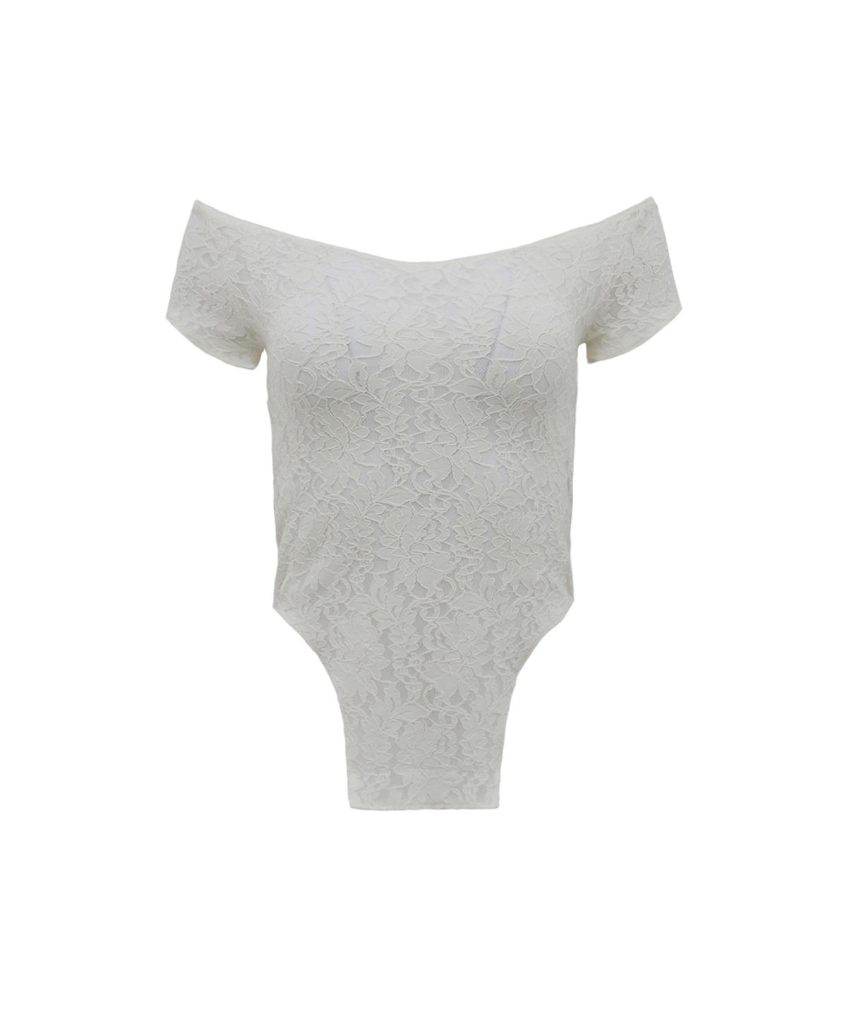 오드원아웃(ODDONEOUT) BACK STRING FLOWER LACE TOP IVORY