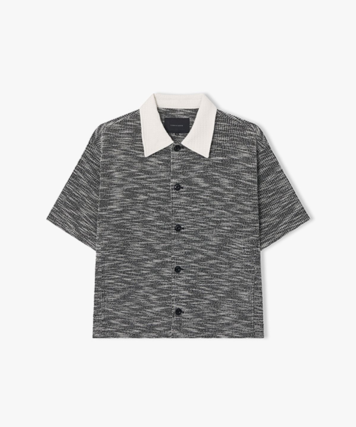 리버클래시(LIBERCLASSY) [26SS] LMM32709 블랙 트위드 하프 셔켓