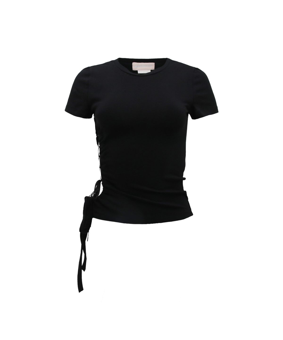 오드원아웃(ODDONEOUT) SIDE OPEN STRING TOP BLACK