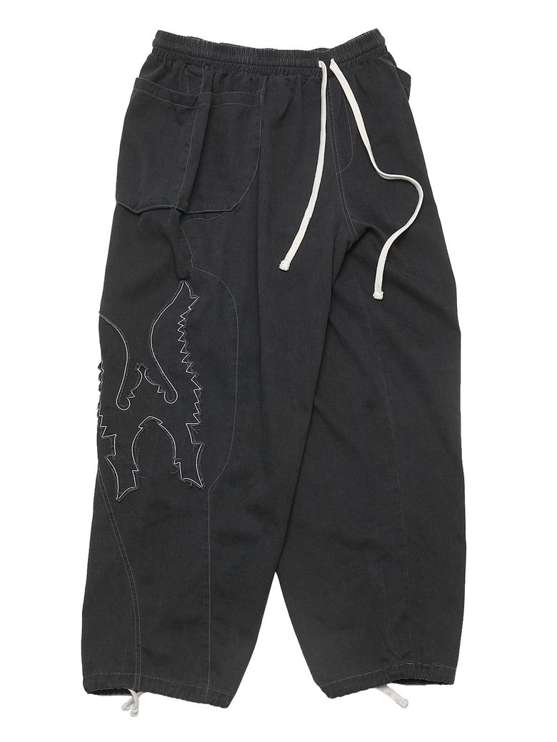 Eagle applique wide pants