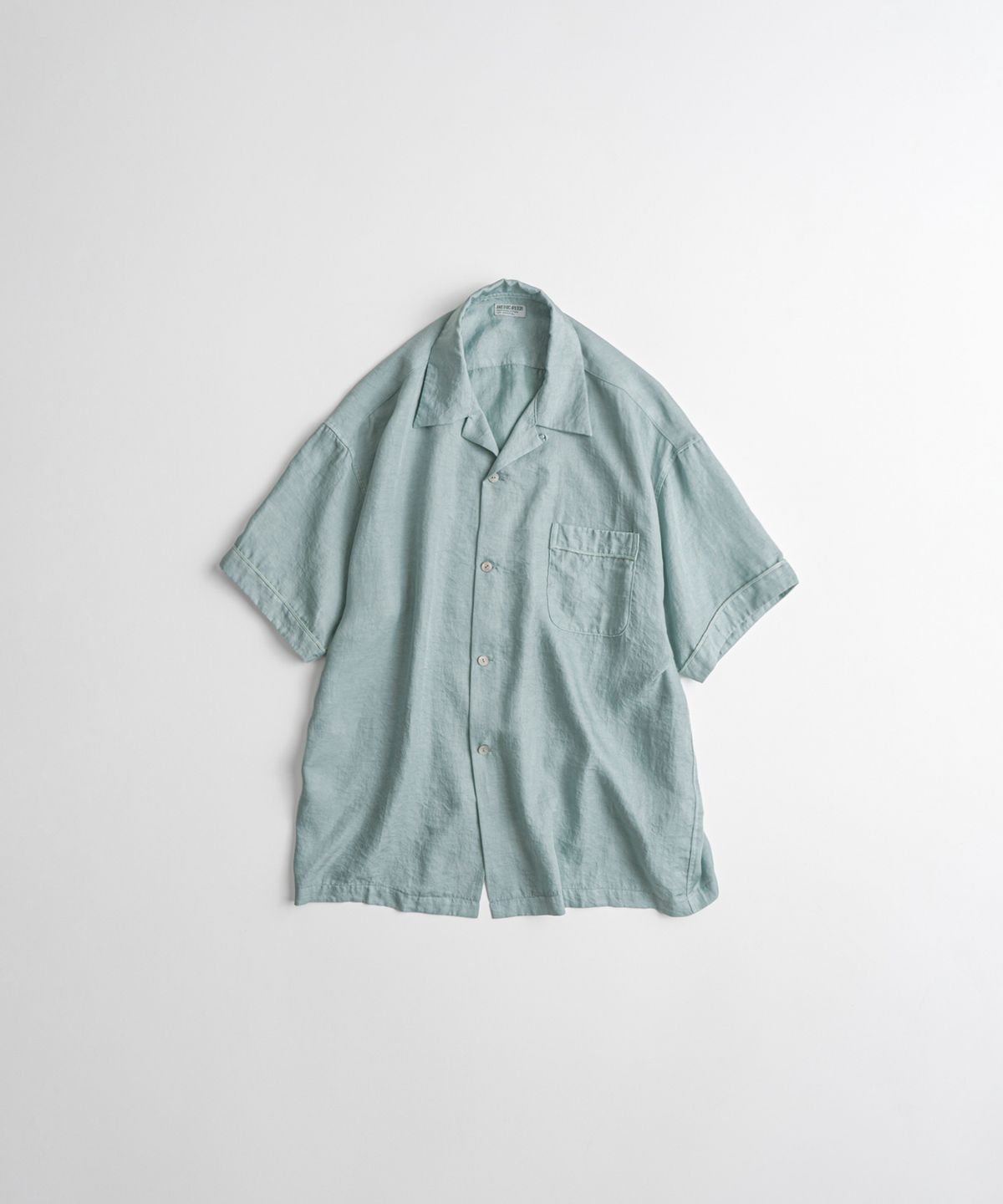 비헤비어(BEHEAVYER) DYED CUPRO BOWLING 1/2 SHIRTS mint