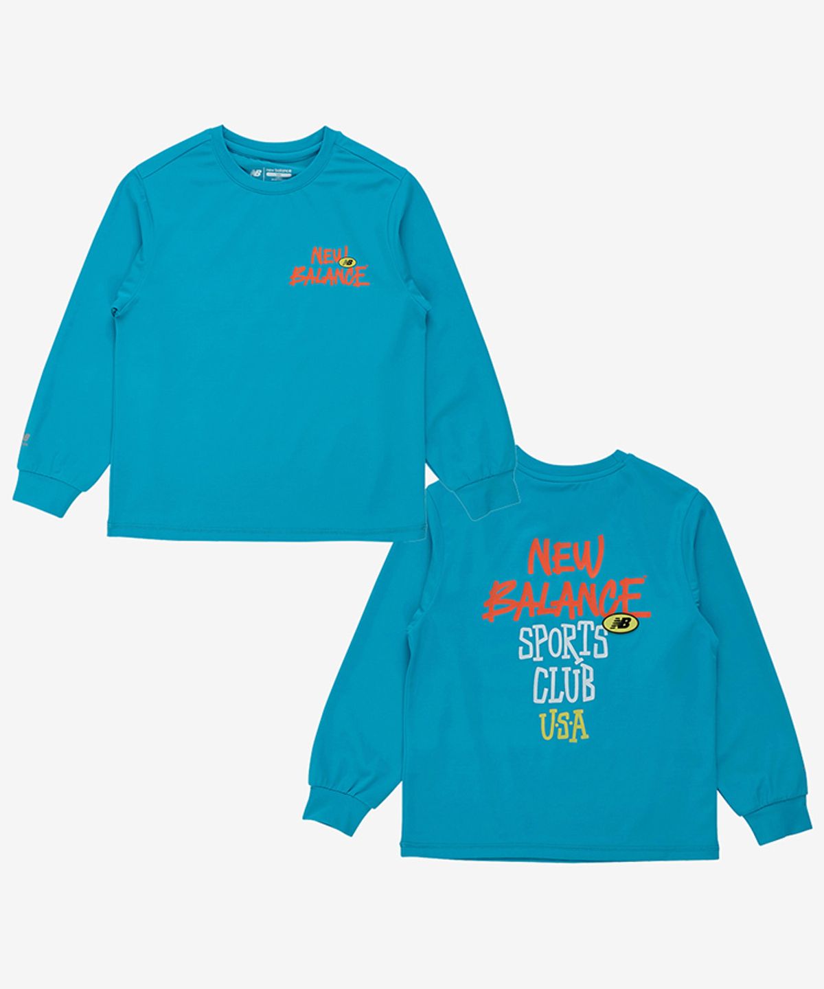 뉴발란스 키즈(NEWBALANCEKIDS) Spotlight Hot Summer_아동 로고 포인트 긴팔 래쉬가드 티셔츠 NK9RG3973U50