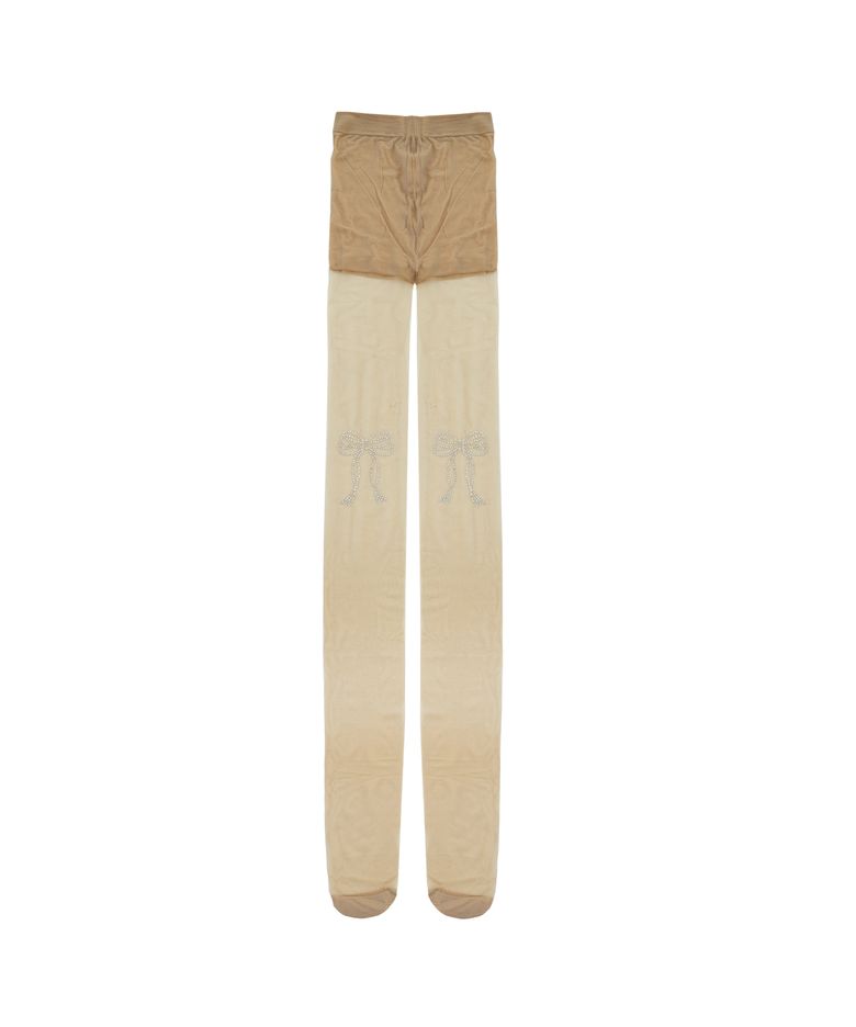 STONE RIBBON STOCKING BEIGE