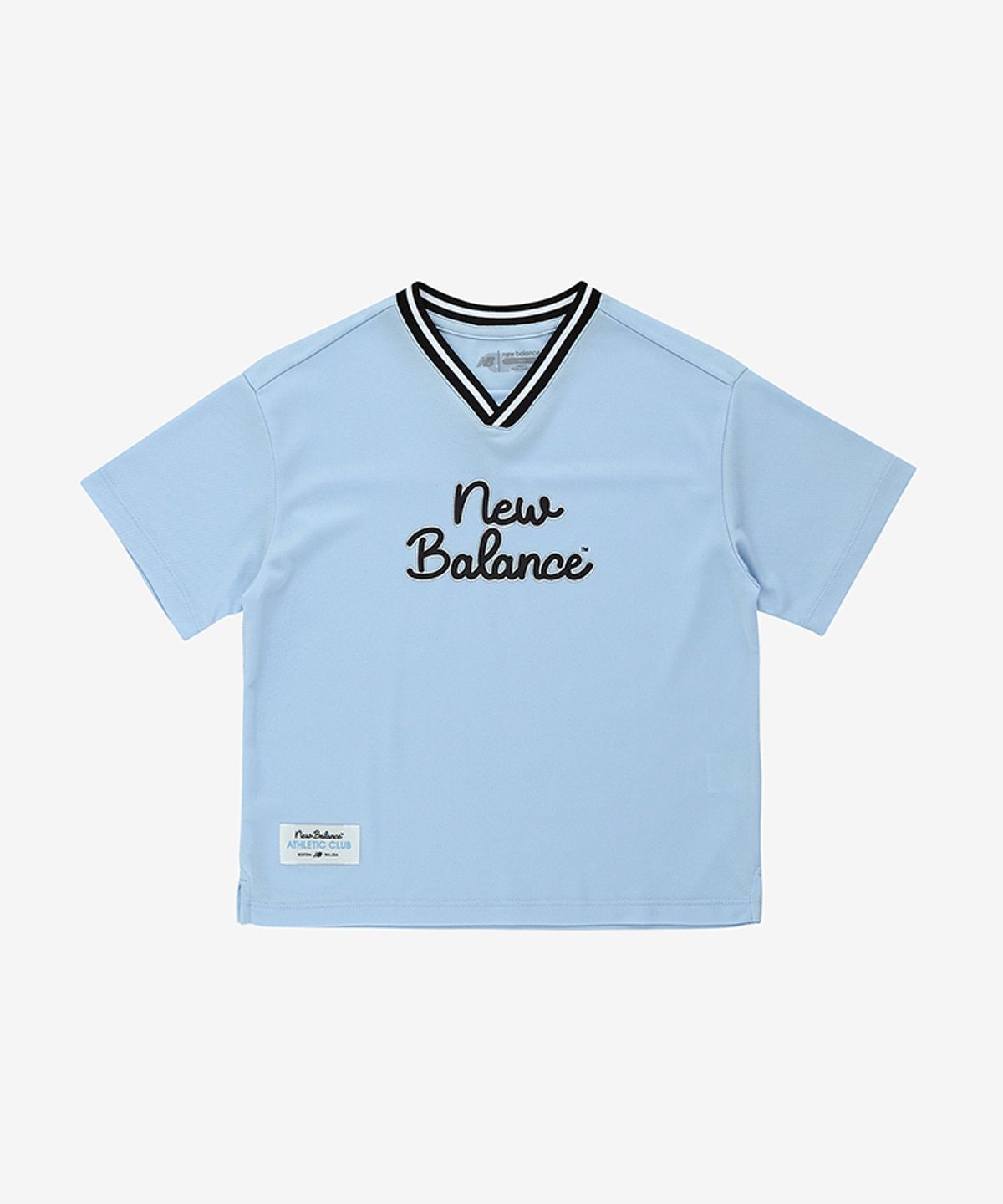 뉴발란스 키즈(NEWBALANCEKIDS) METALIC SUMMER_아동 V넥 저지 반팔티 NK9EG2764G51