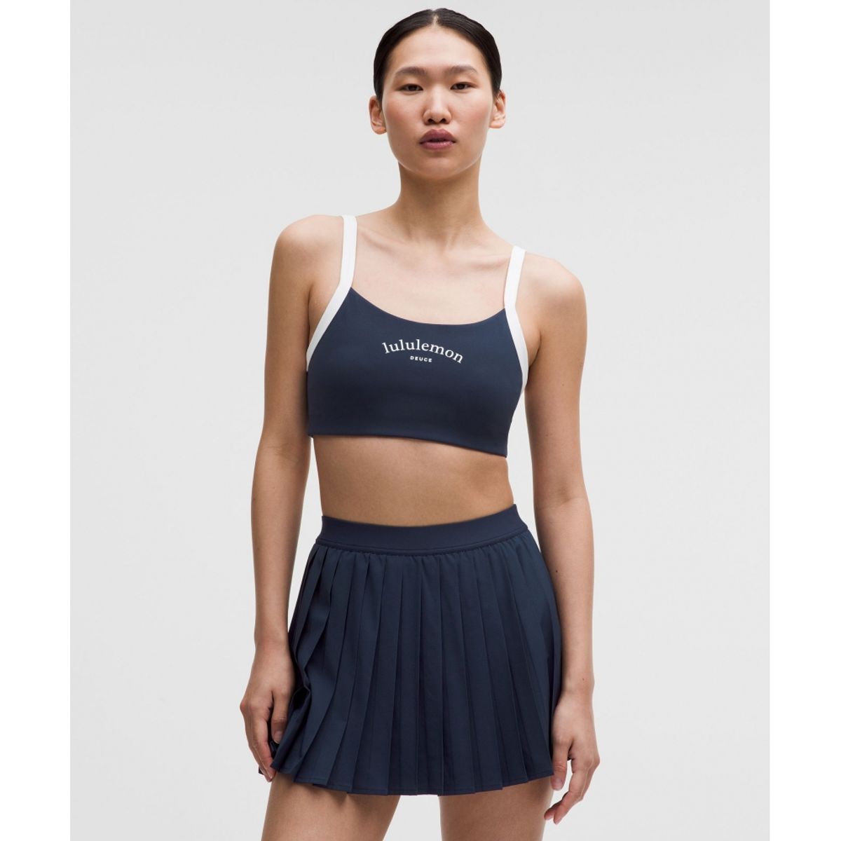 룰루레몬(LULULEMON) 스트레이트 스트랩 스포츠 브라 라이트 서포트, B C컵 *테니스 듀스