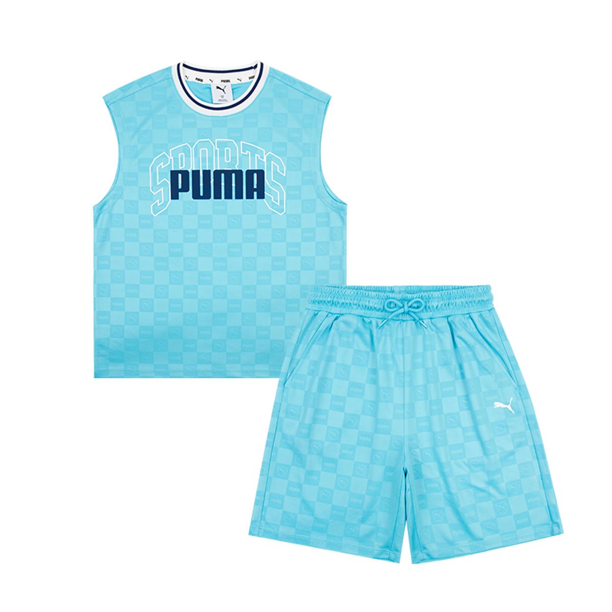 푸마 키즈(PUMA KIDS) 스포티 매쉬 민소매티 세트_PK62OS310