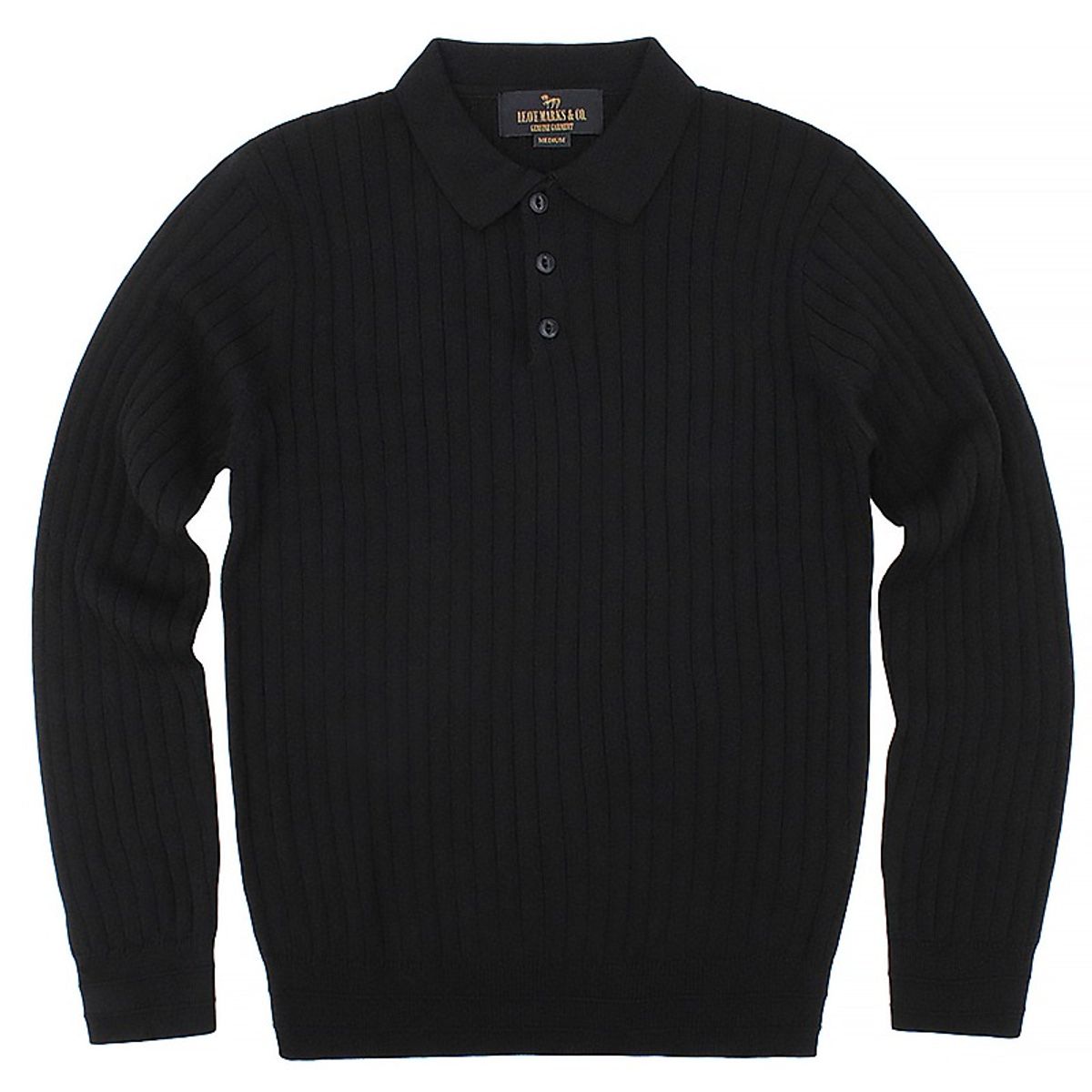 리브마크스(LEAVE MARKS) LM. LOT 202 Golgi Knit Polo Black