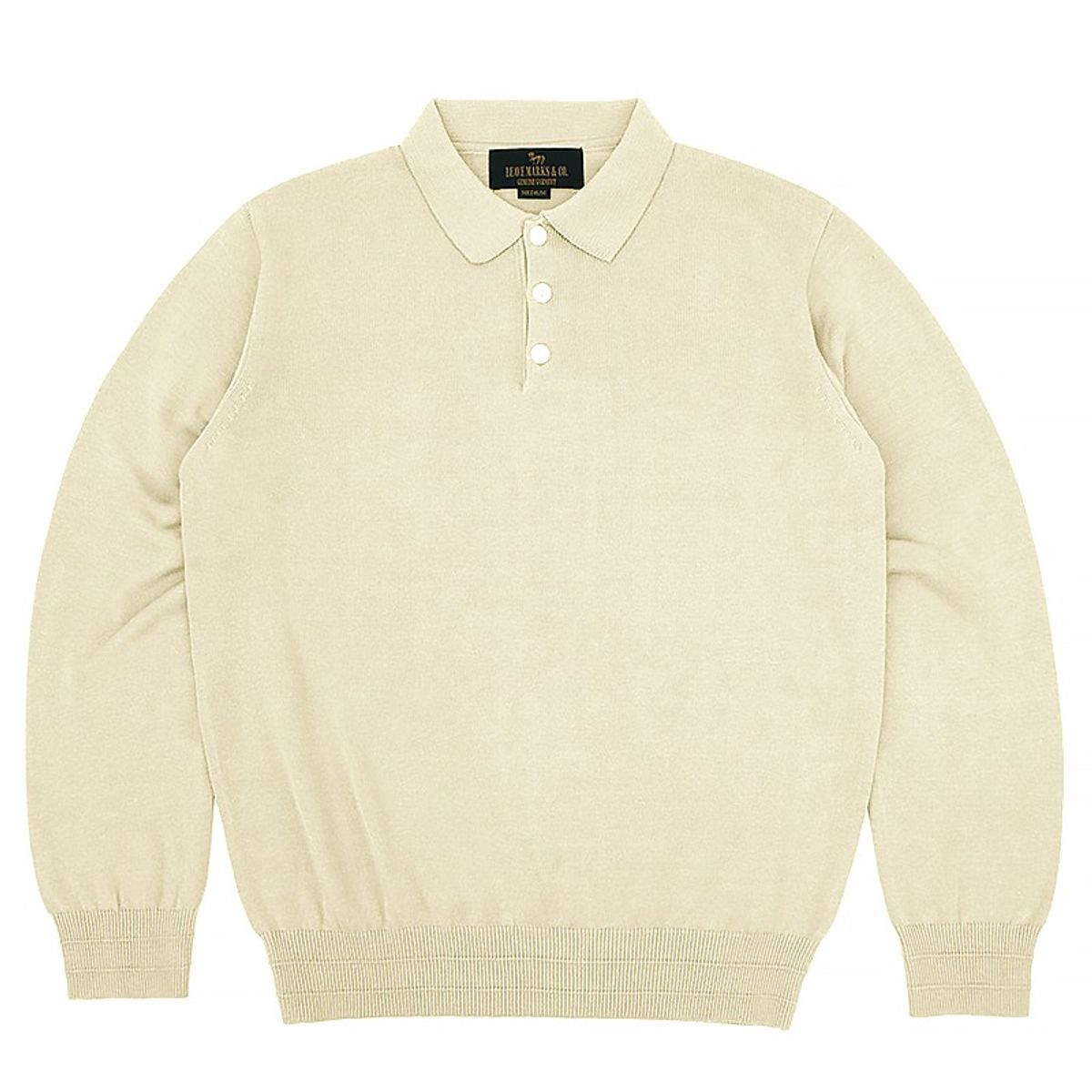 리브마크스(LEAVE MARKS) LM. LOT 201 Plain Knit Polo Ivory
